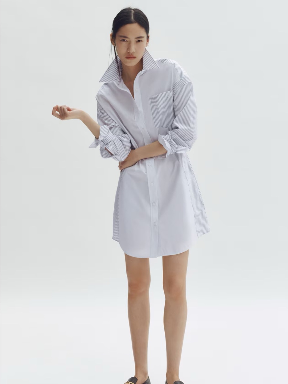 Stella McCartney x hm sold out  Striped White Button-Downn